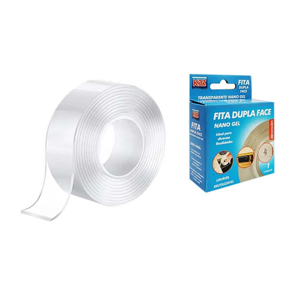 FITA DUPLA FACE NANO GEL KAZ 30MM X 3M